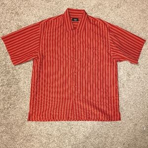 Men's Haggar XL Pinstripe Short Sleeve Colored Shirt